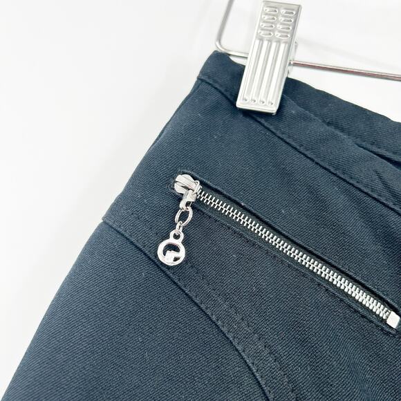 St. John Sport Womens Preppy Zip Ankle Wide Leg Dress Trouser Pants Size 6 Black - Picture 5 of 8